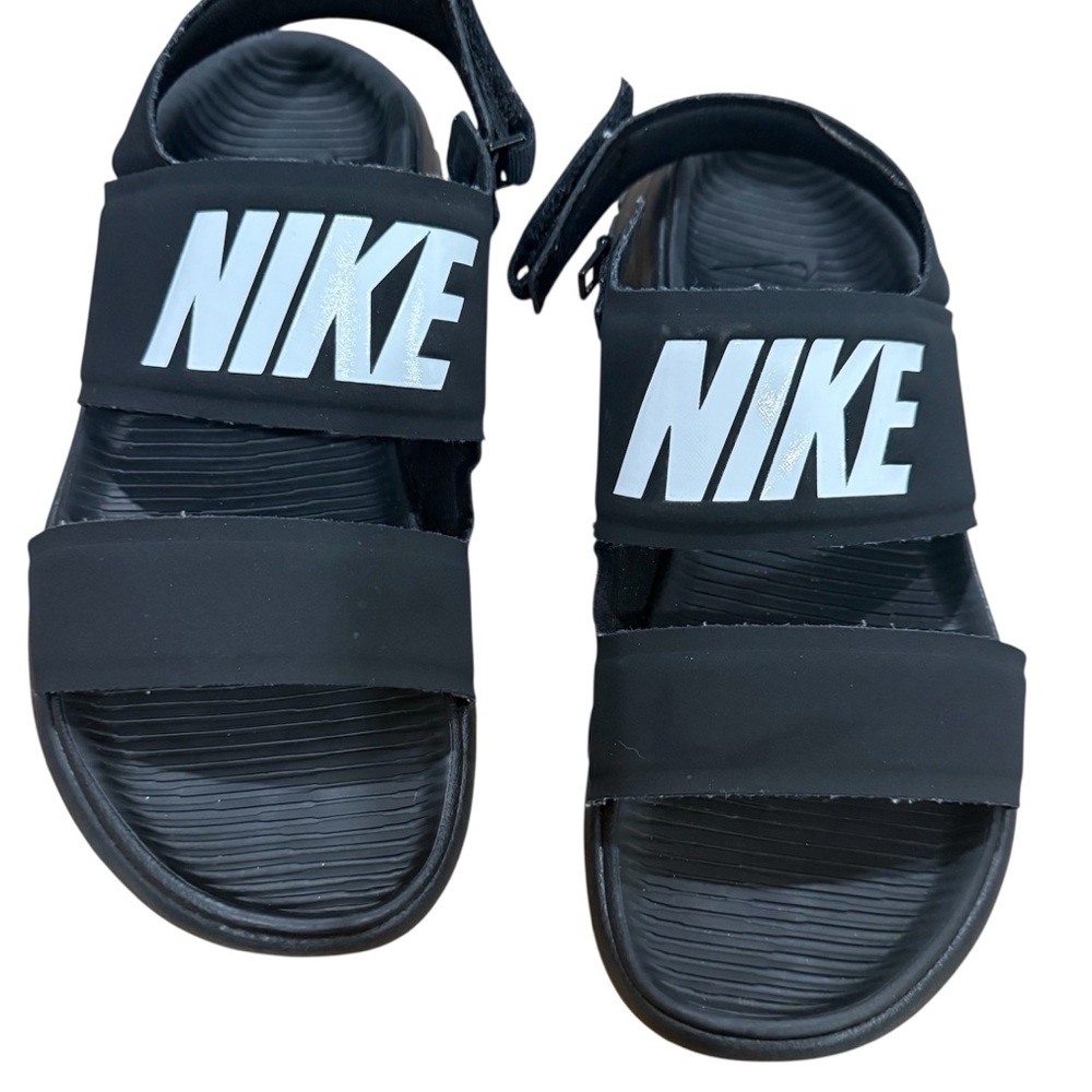 Nike Black Sandals with White NIKE Logo